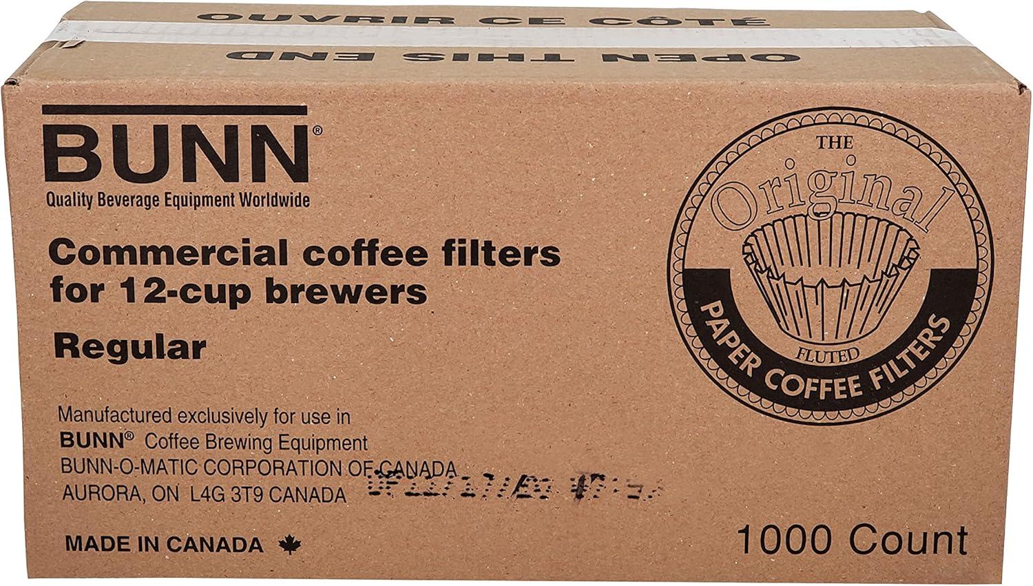 White Heavy Weight Paper Coffee Filters, 12-Cup Size, 1000 Count