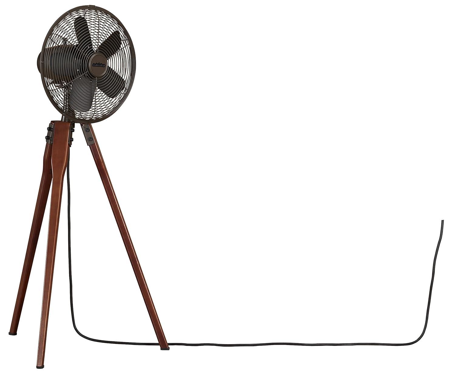 Arden Floor Fan, Satin Nickel