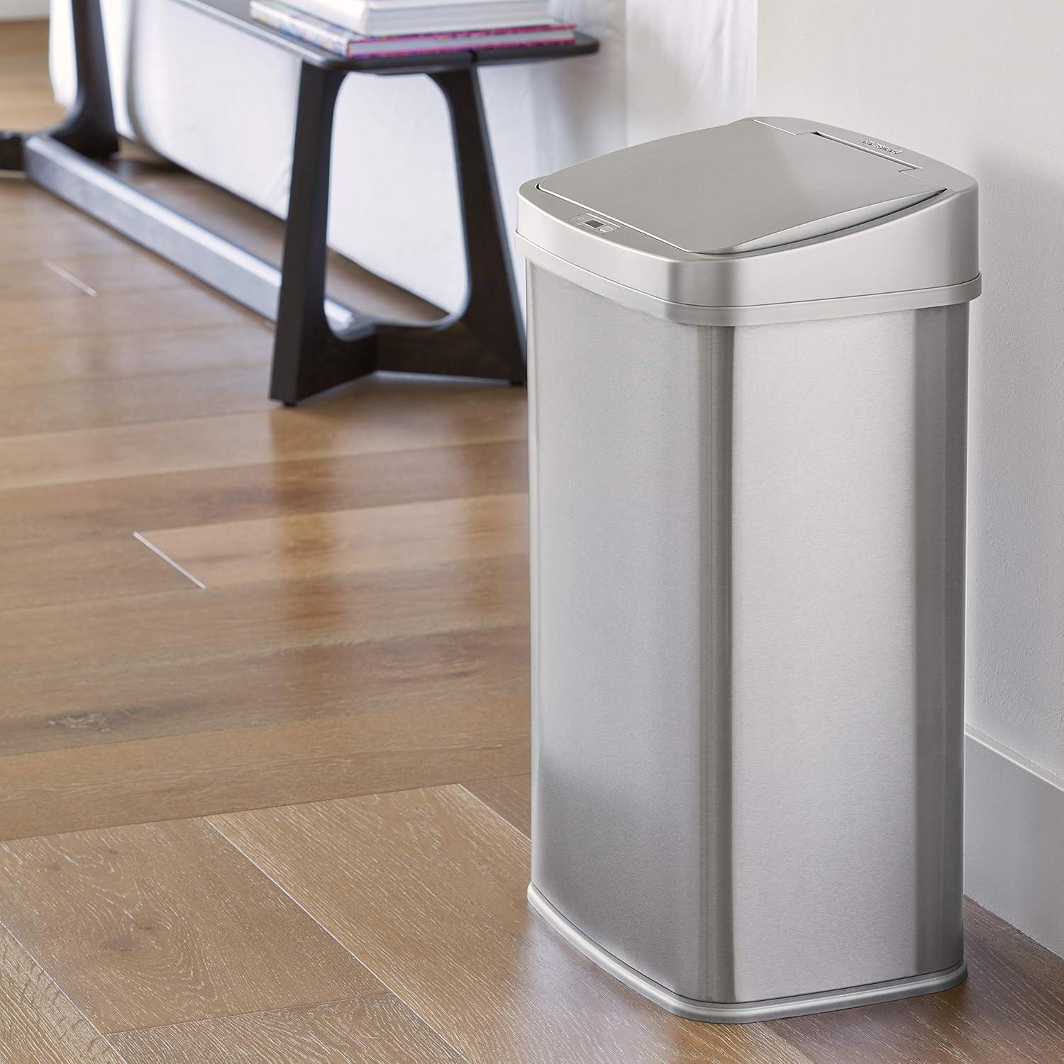 Nine Stars 13.2 Gallon Stainless Steel Motion Sensor Trash Can