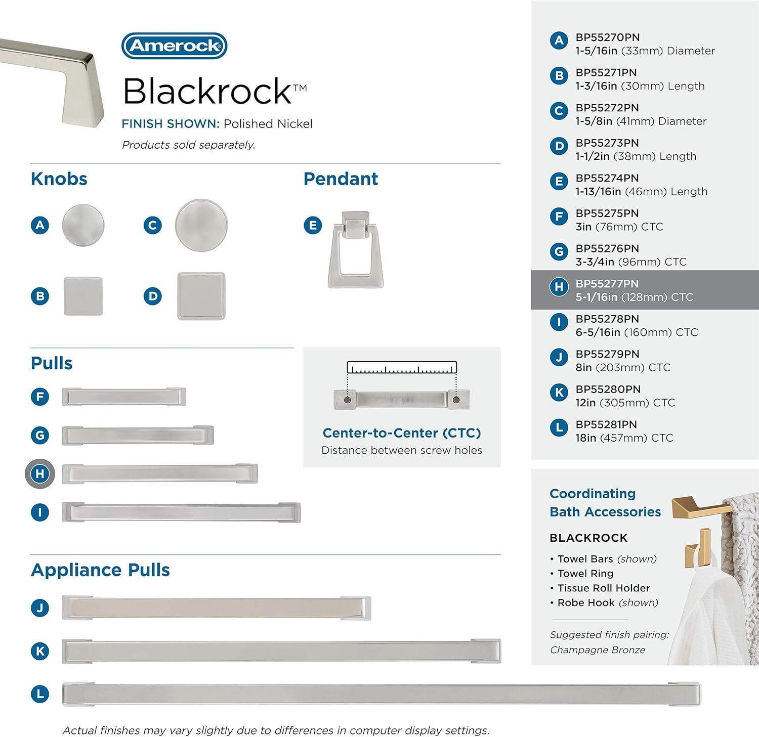 Blackrock 5 1/16" Center to Center Bar Pull