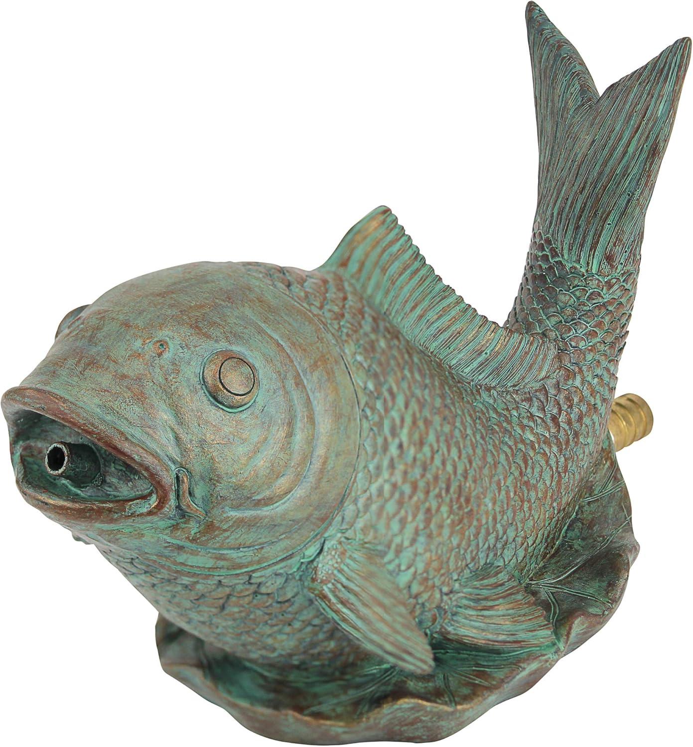 Design Toscano Japanese Koi Piped Spitter Statue