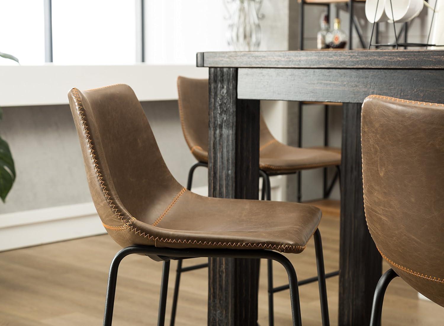 Roundhill Furniture Lotusville 7 Piece Bar Height Pub Table Set