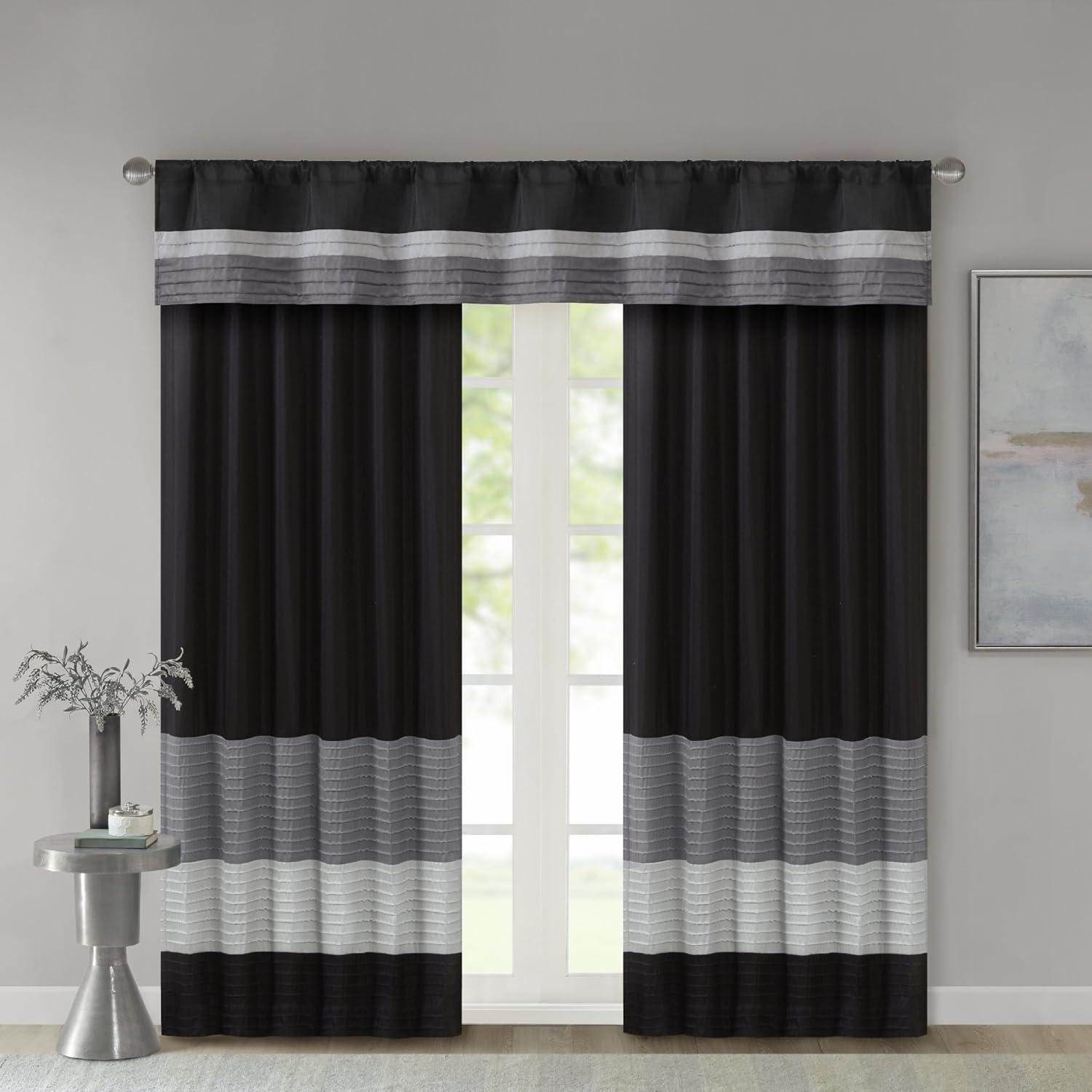 Madison Park Amherst Polyoni Pintuck Window Valance