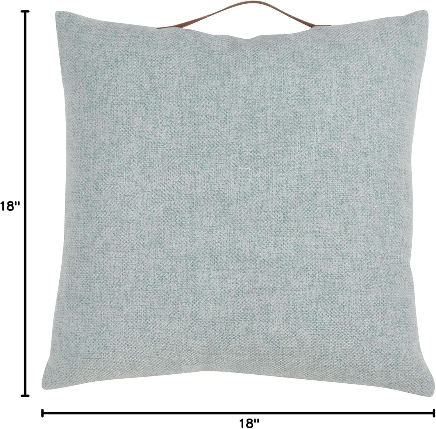 18"x18" Chenille with Handle Poly Filled Square Throw Pillow - Saro Lifestyle