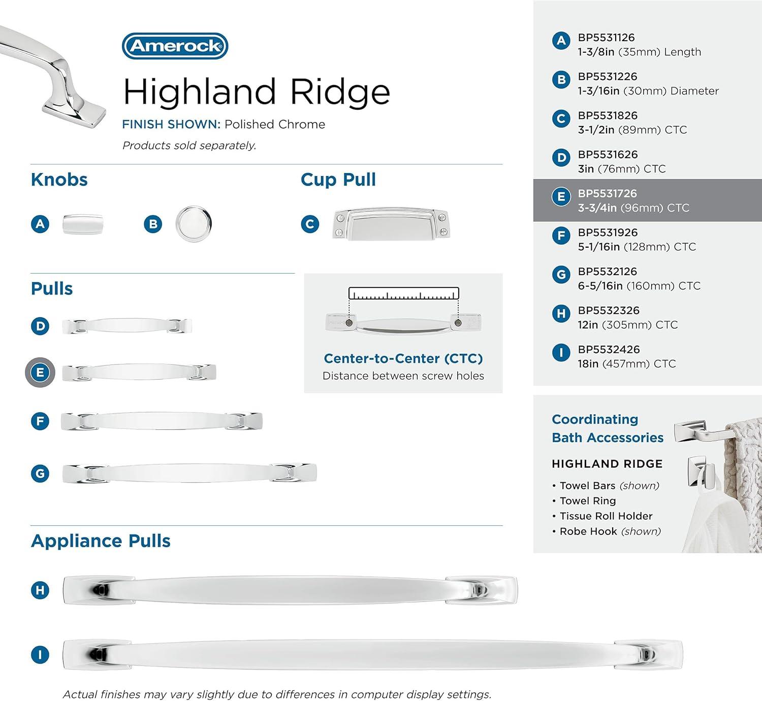 Amerock Highland Ridge Cabinet or Drawer Pull