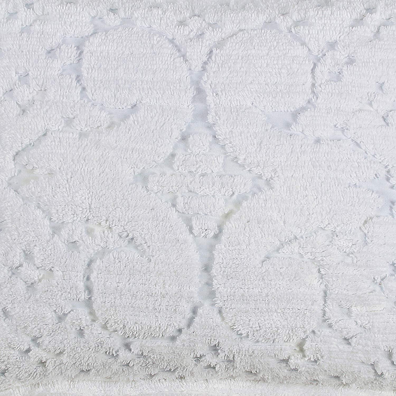 Standard Ashton Collection 100% Cotton Tufted Unique Luxurious Medallion Design Pillow Shams White - Better Trends