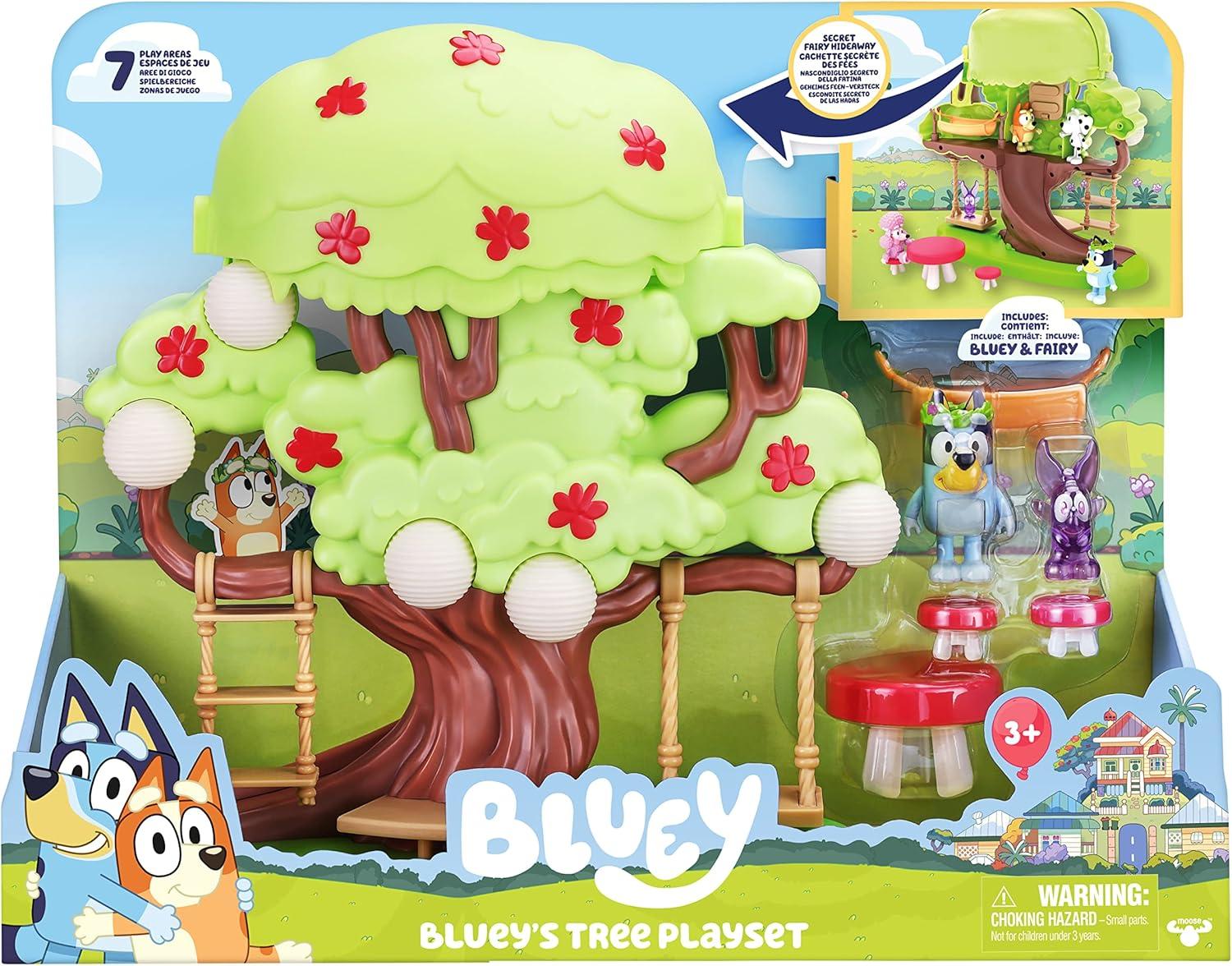 Bluey Tree Playset Flower Crown Bluey, Fairy Figures, and Accessories Preschool Ages 3+