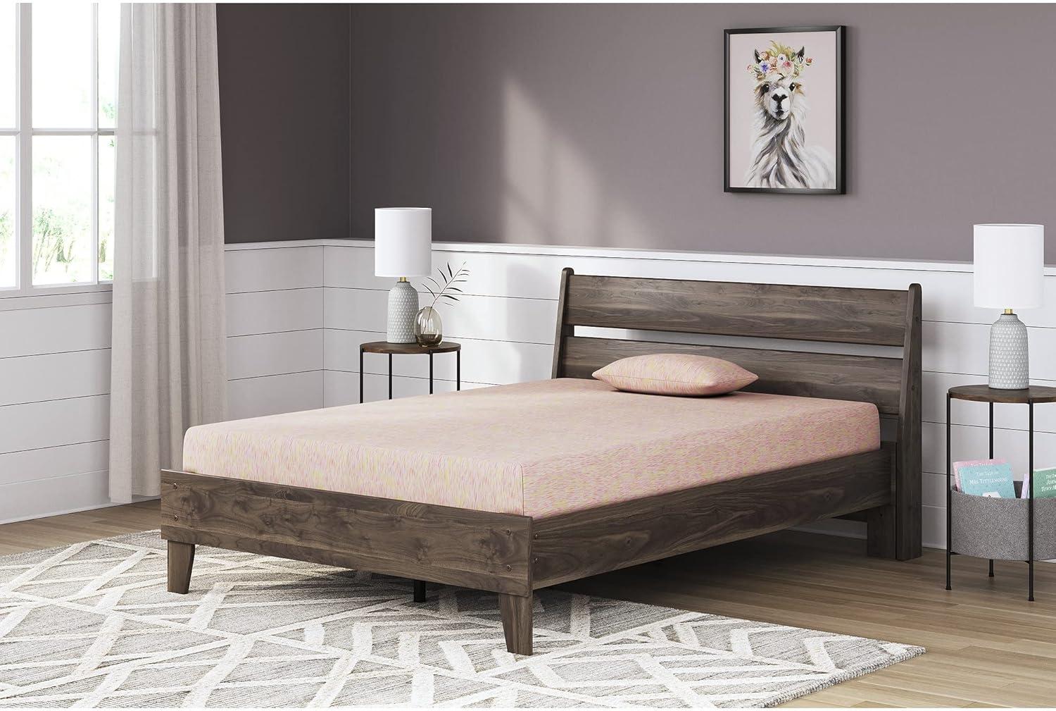 Twin Pink Innerspring Mattress with Boxspring and Pillow