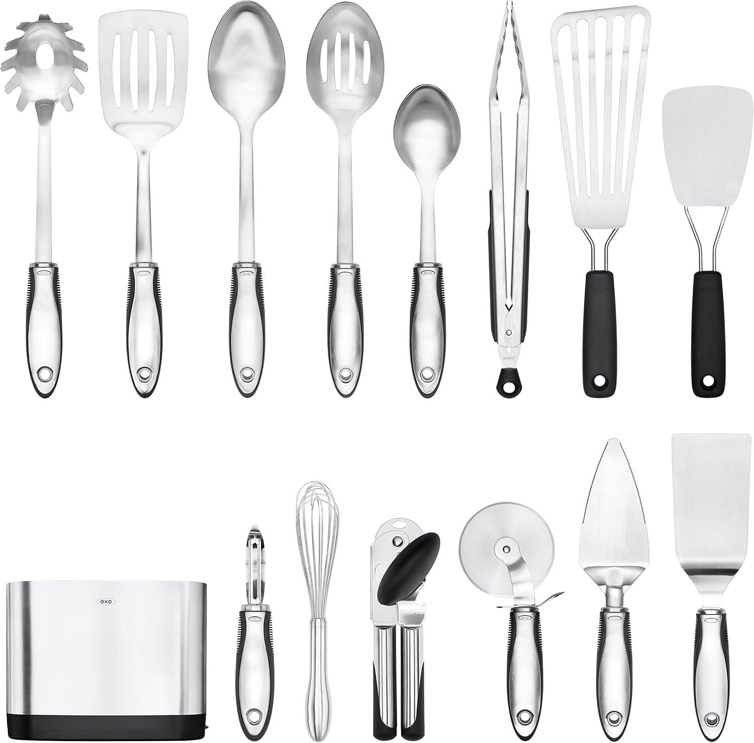 OXO ® Steel 15-Piece Stainless Steel Utensil Set