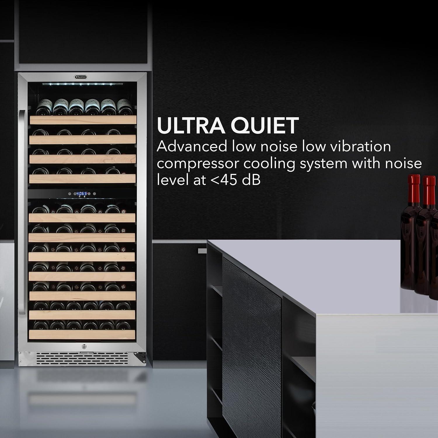 Whynter Whynter 92 Bottle Dual Zone Built-In Wine Refrigerator