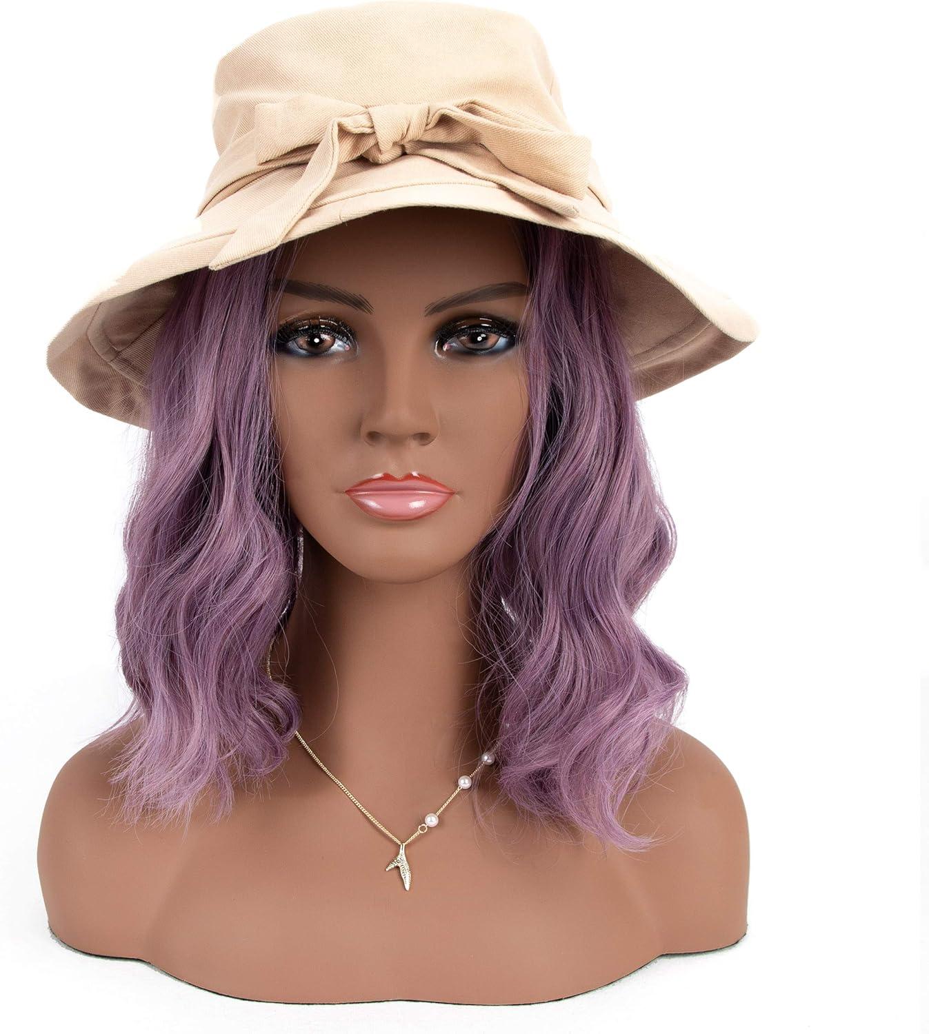 Mannequin PVC Manikin Head Realistic Mannequin Head Bust Wig Head Stand for Wigs Display Making Styling PMH-CM (16.5", Tanned)