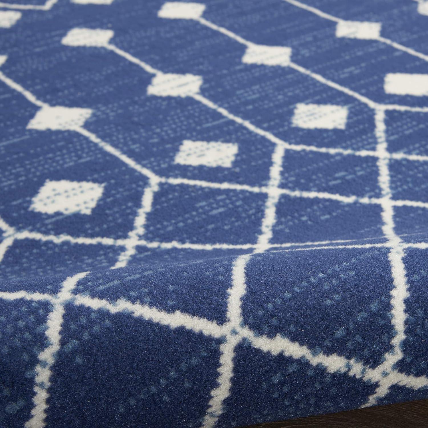 Nourison Grafix GRF37 Navy/White Indoor Area Rug - 6' x 9'
