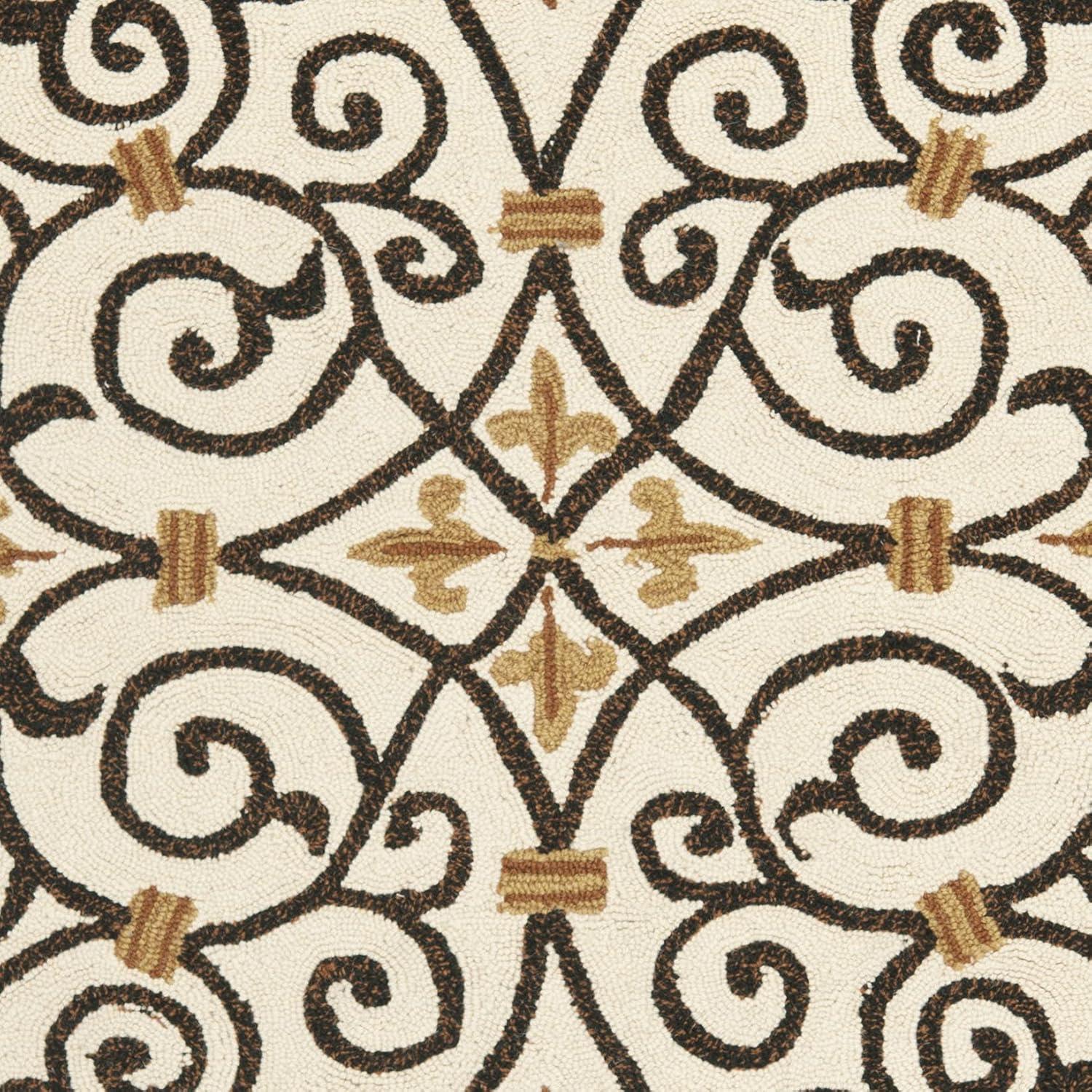 Chelsea HK11 Handmade Area Rug - 3'9"x5'9" - Ivory/Dark Brown - Safavieh