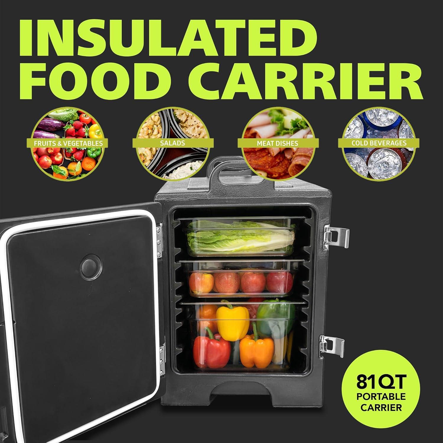 Pearington 81 Quart Polyurethane End-Loading Insulated Food Carrier