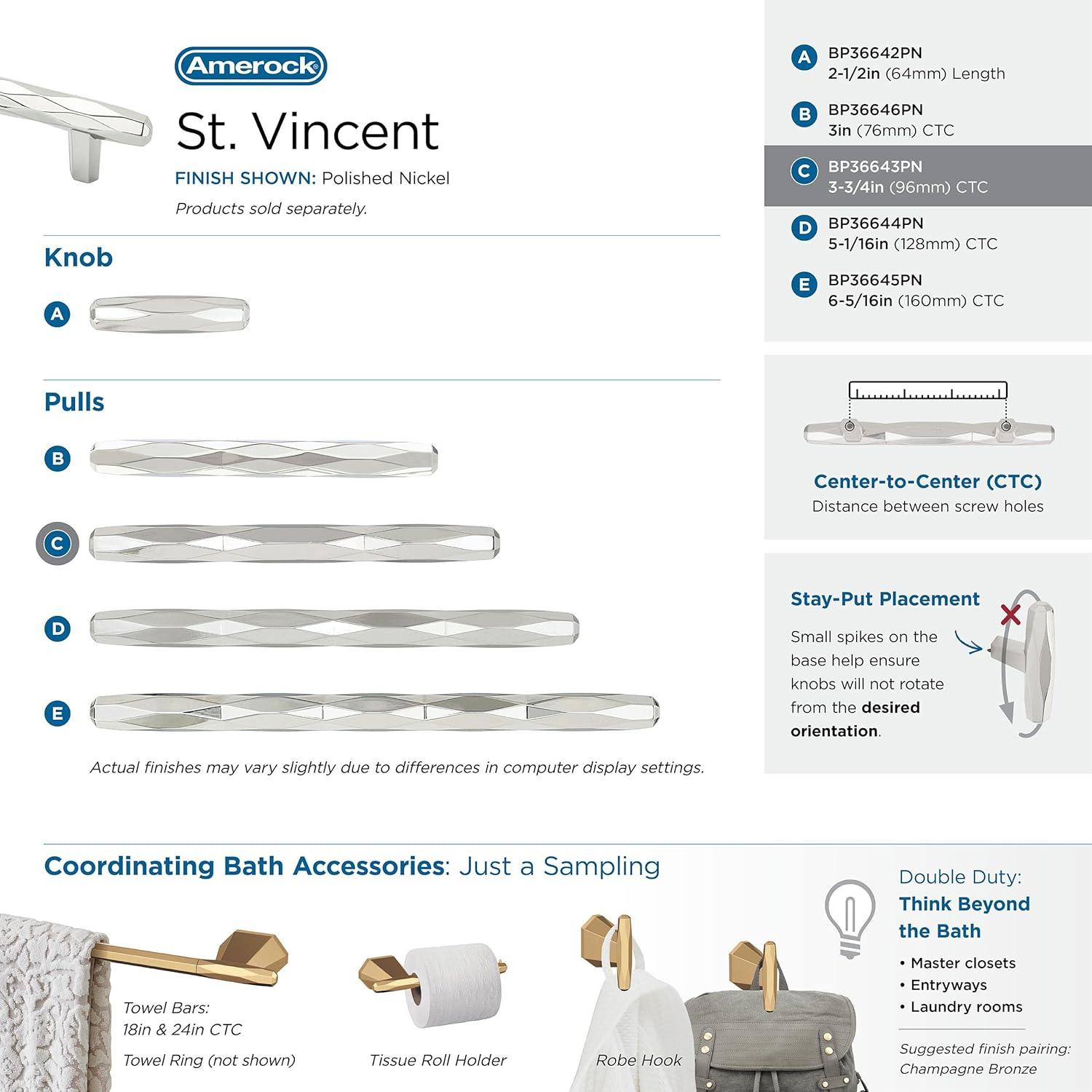 St. Vincent 3 3/4" Center to Center Bar Pull