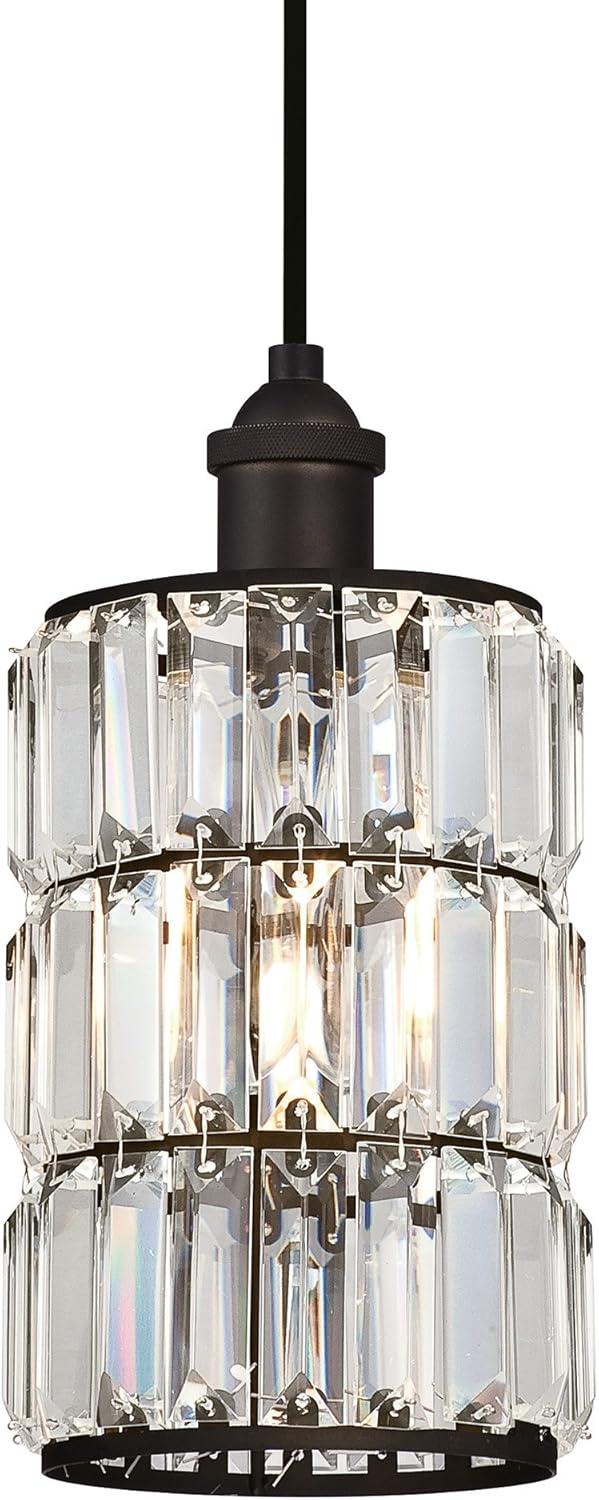 Westinghouse Sophie Mini Pendant Oil Rubbed Bronze Finish Crystal Prism Glass
