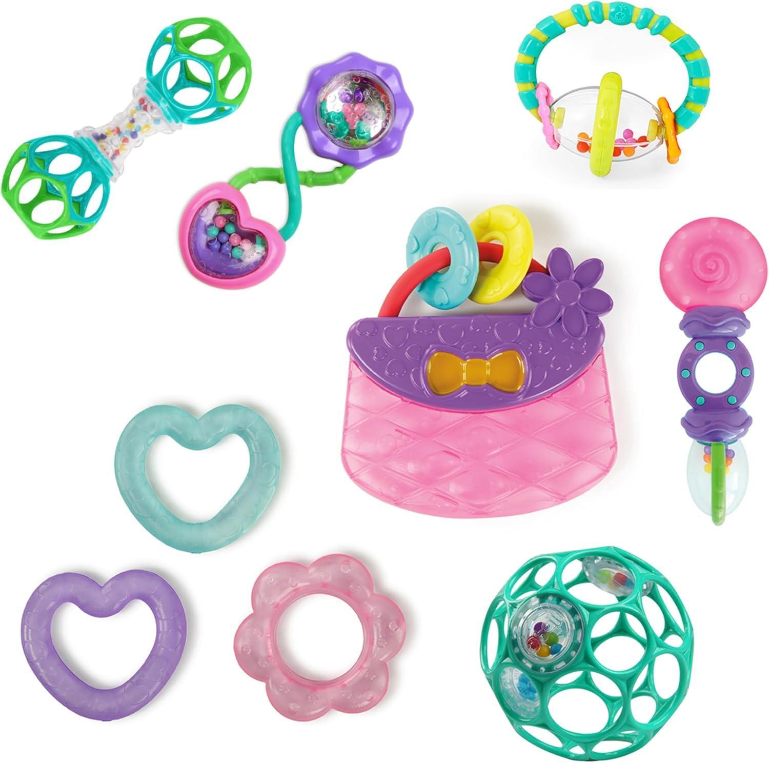 Bright Starts Everything Nice 9pc Gift Set Baby Rattles and Teethers