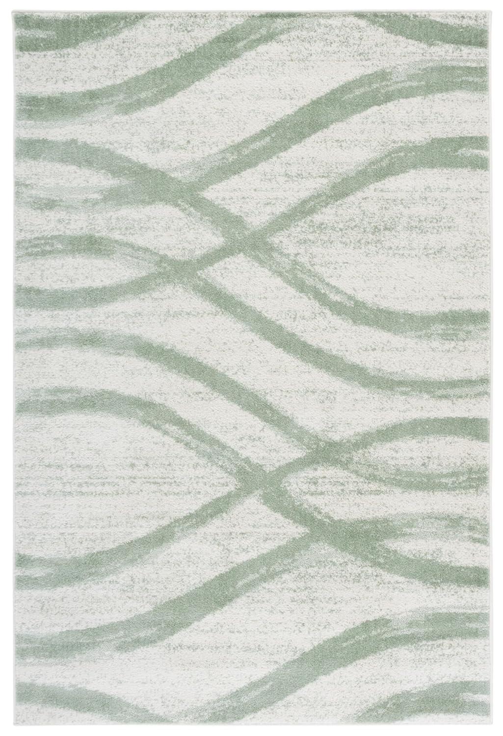 Adirondack ADR125 Machine Made Indoor Area Rug - Sage/Cream - 5'x5' - Safavieh