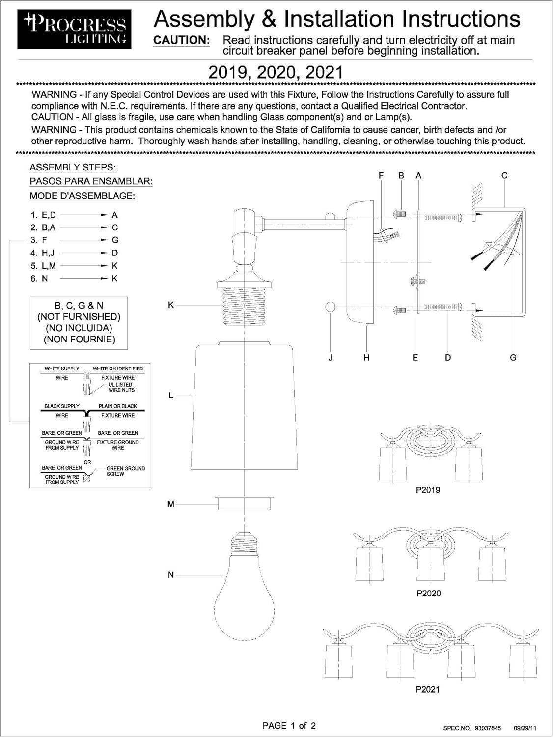 Progress Lighting Inspire 3-Light Wall Sconce, Polished Chrome, Etched Glass Shade