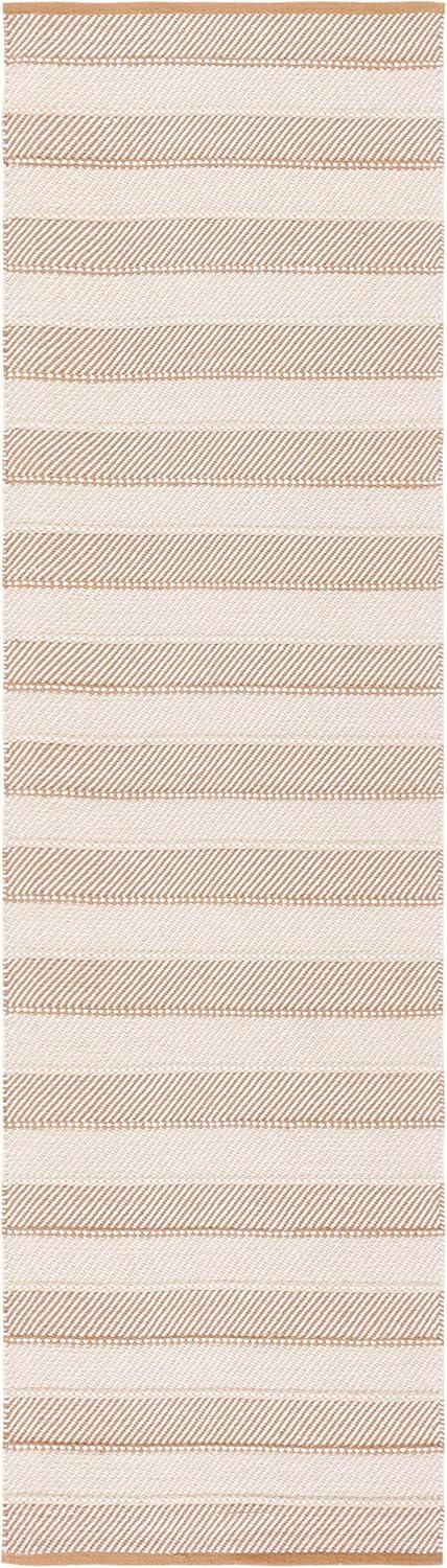 Striped Kilim STK803 Hand Woven Runner Rug - Beige/Gold - 2'3"x8' - Safavieh.
