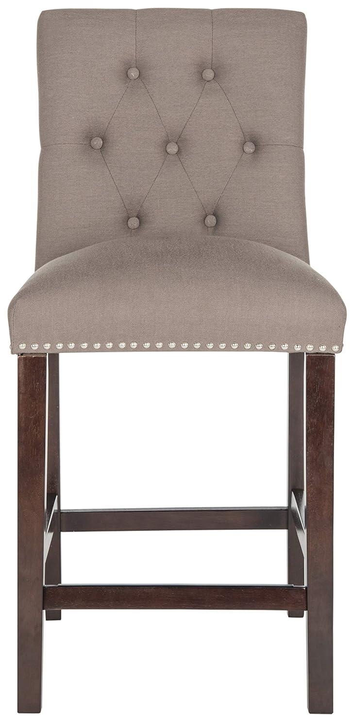 Norah Counter Stool (Set of 2) - FOX6209 - Dark Taupe - Safavieh Couture