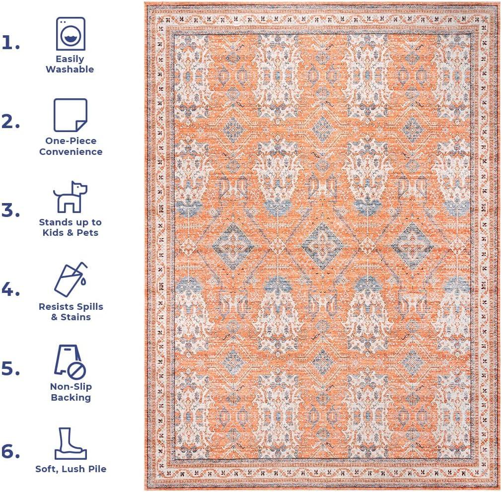 nuLOOM Sky Machine Washable Global Inspired Area Rug