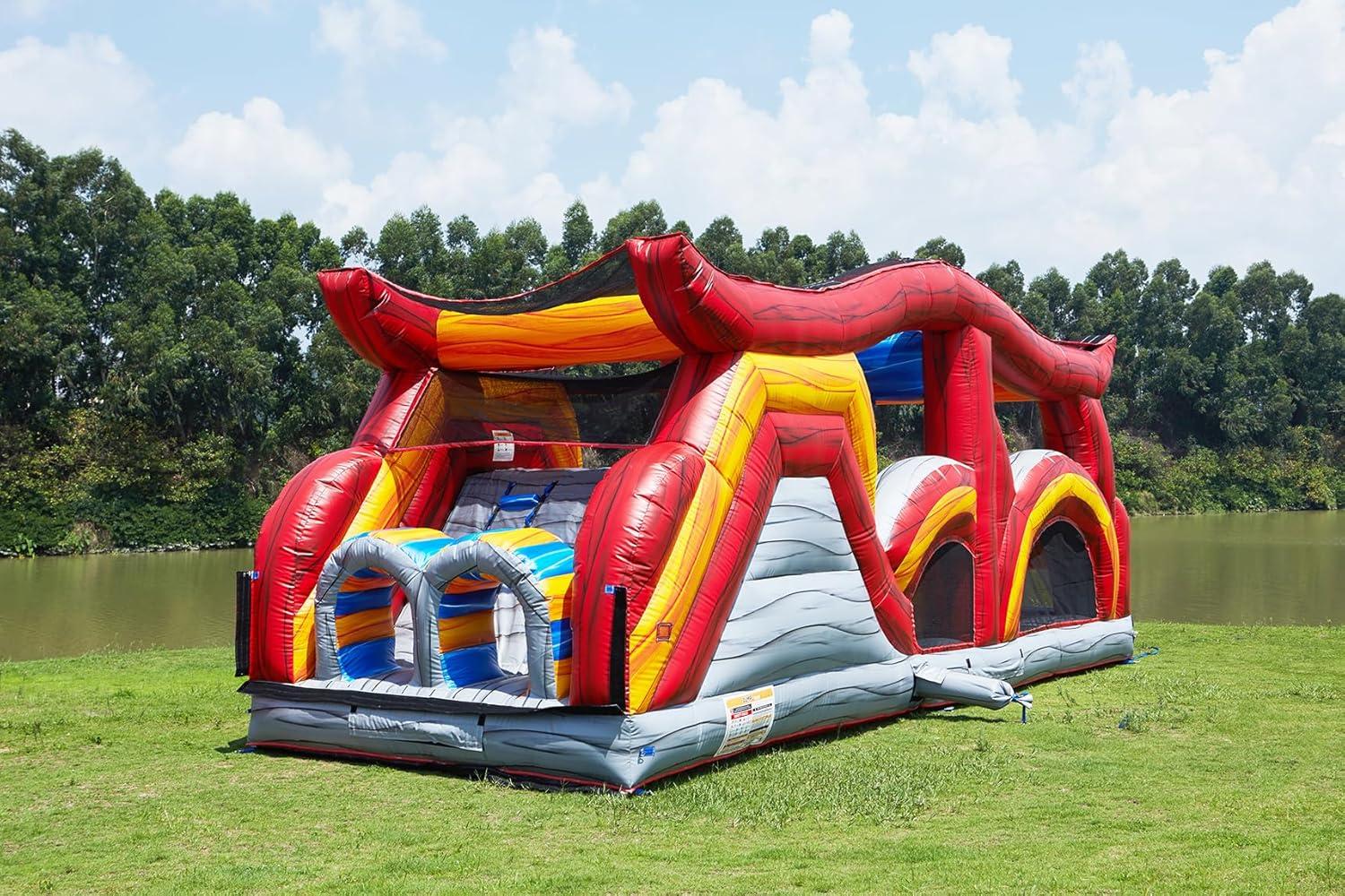 JumpOrange JumpOrange Shadow Obstacle Course Bounce House for Kids and Adults (with Blower)