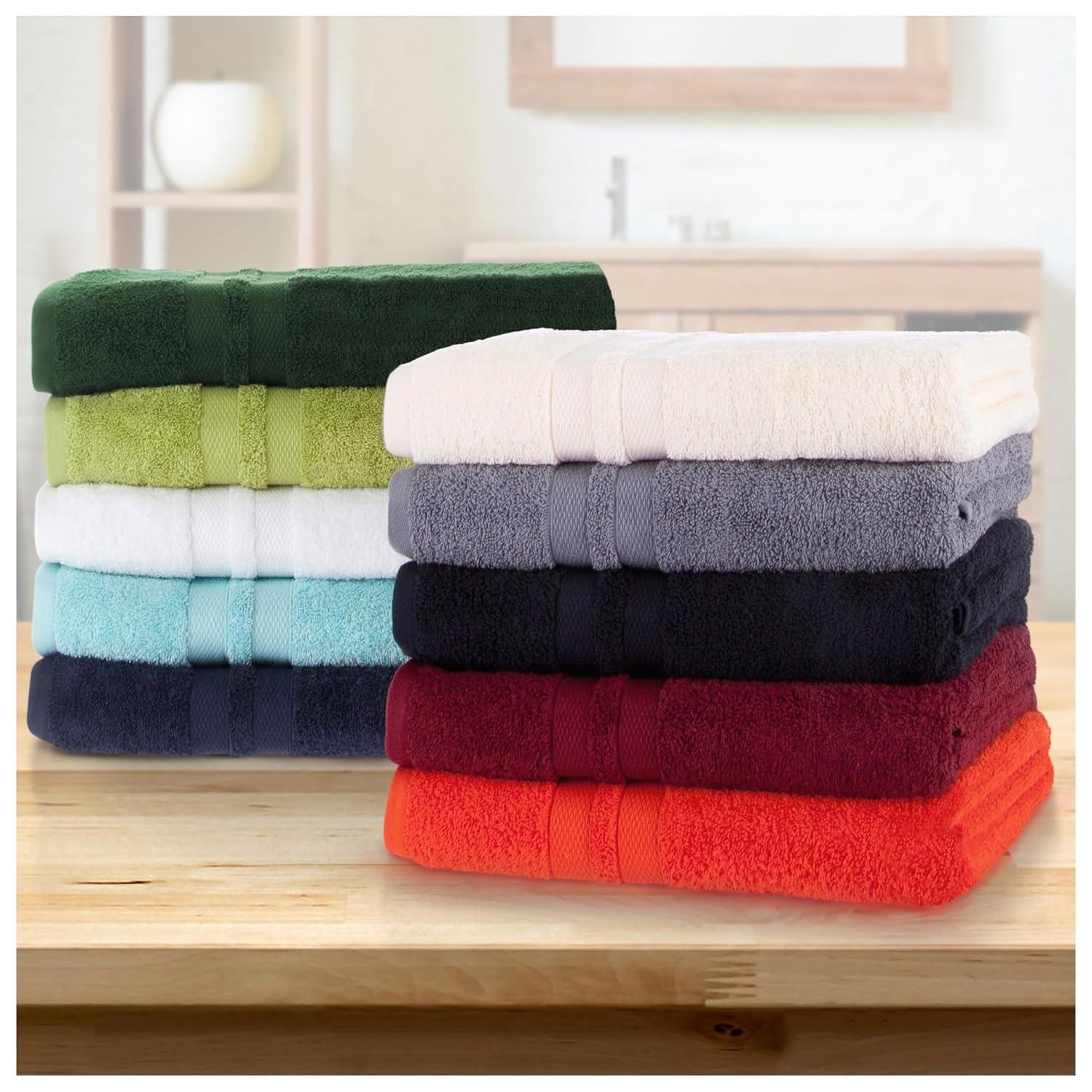 Superior Ultra Soft Cotton Solid 3-Piece Towel Sets, Maroon