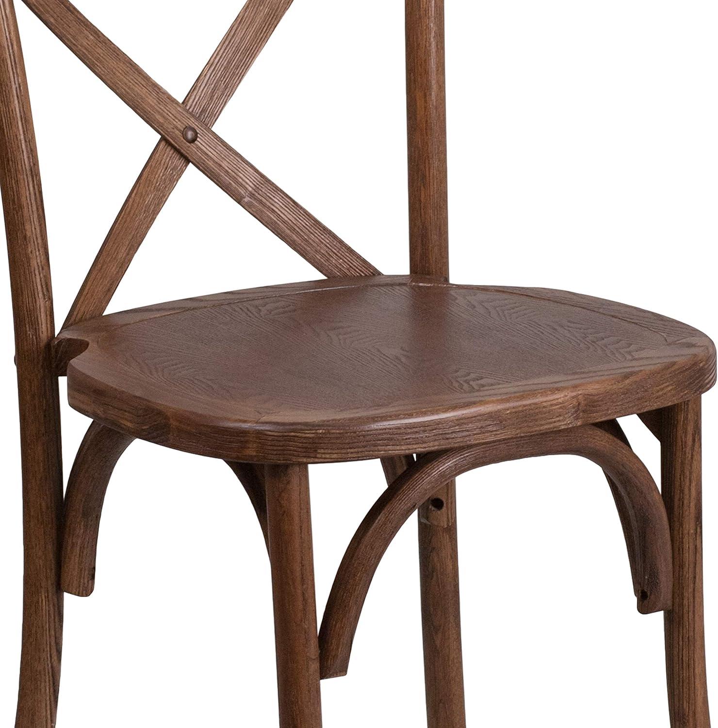 Emma and Oliver Stackable Wood Cross Back Dining Chair