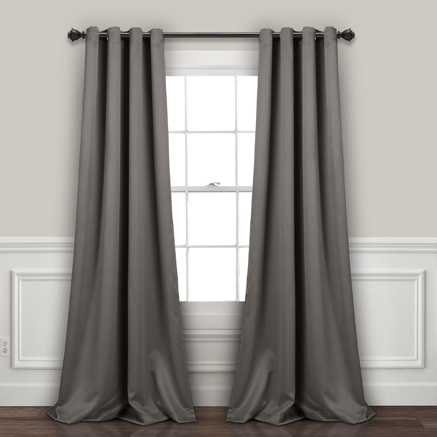 Insulated Polyester Blackout Curtain Pair (Set of 2)