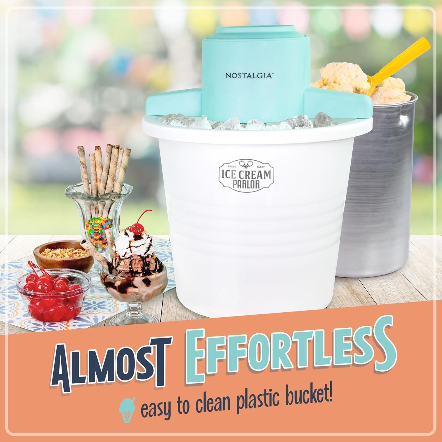 Nostalgia Nostalgia 4-quart Parlor Electric Ice Cream Maker - White