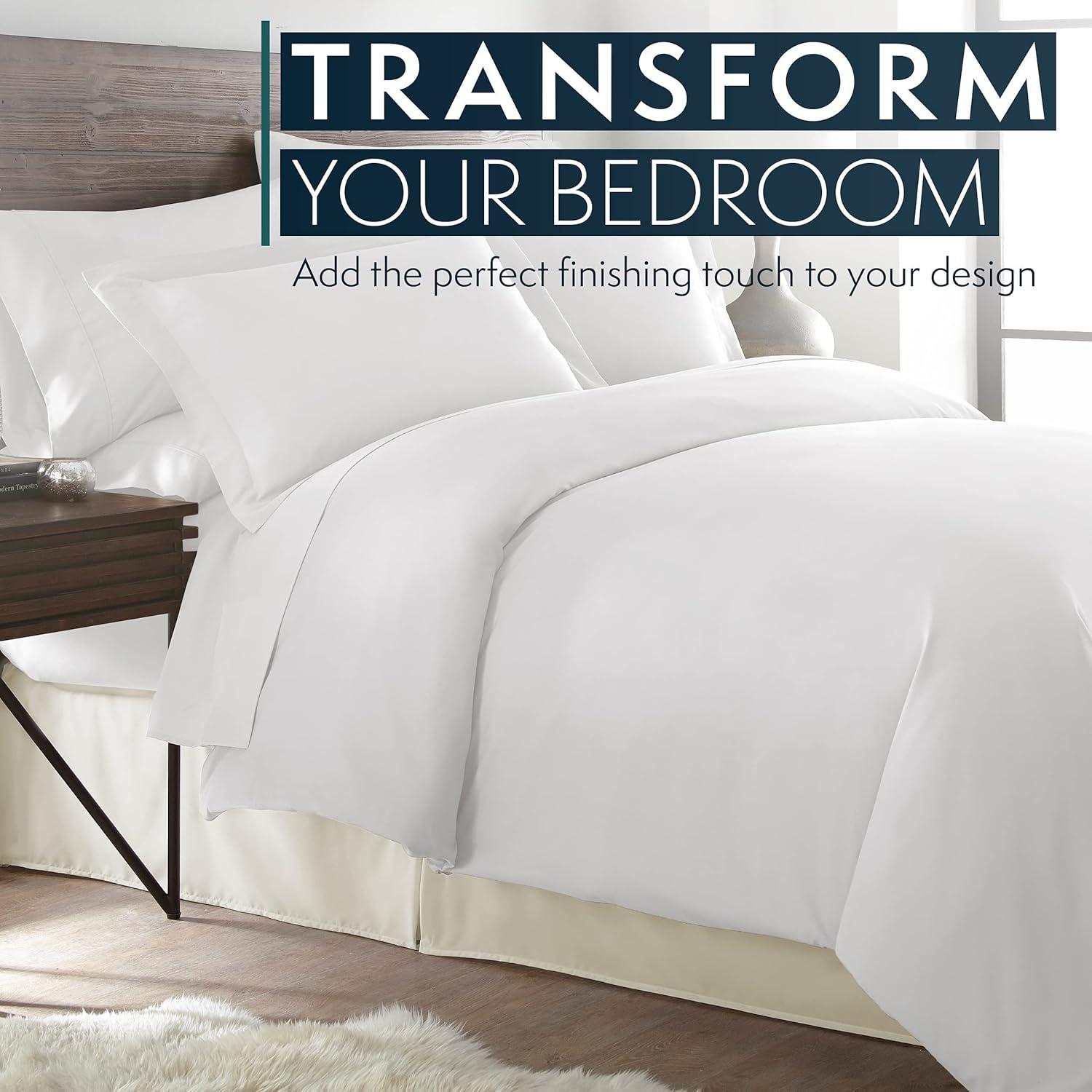 Cream Cotton Twin Split Corner Bed Skirt