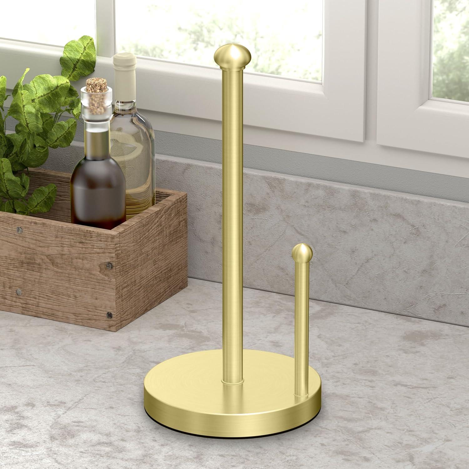 Kitchen Accessories | Countertop Solid Brass Paper Towel Holder