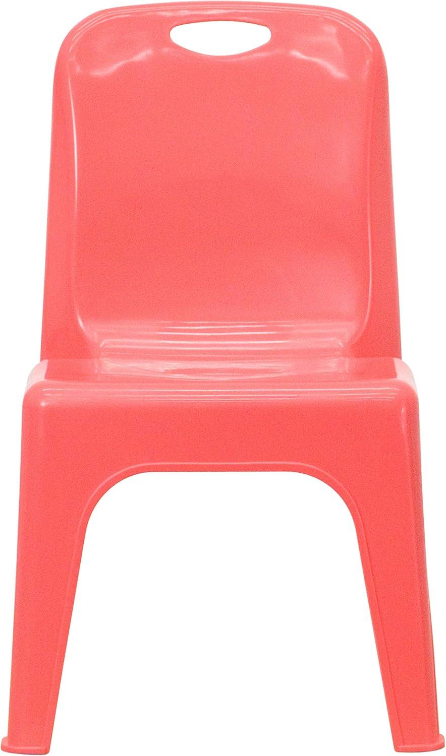 Flash Furniture 2 Pack Plastic Stackable School Chair with Carrying Handle and 11" Seat Height