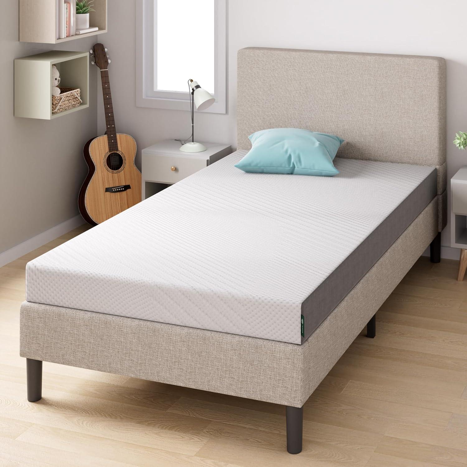 Twin White Cooling Essential Memory Foam Mattress