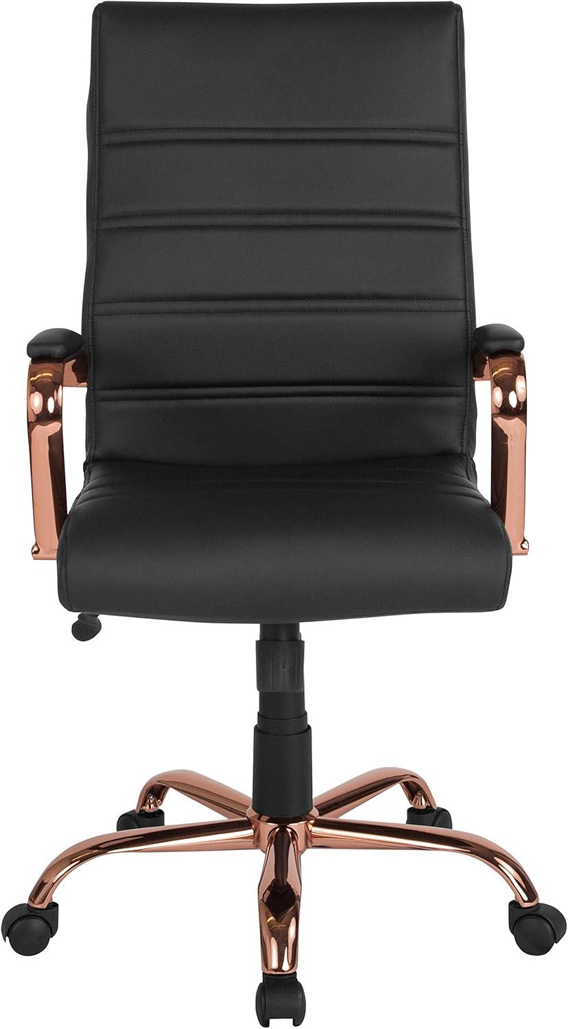 Flash Furniture High Back Executive Swivel Office Chair with Metal Frame and Arms