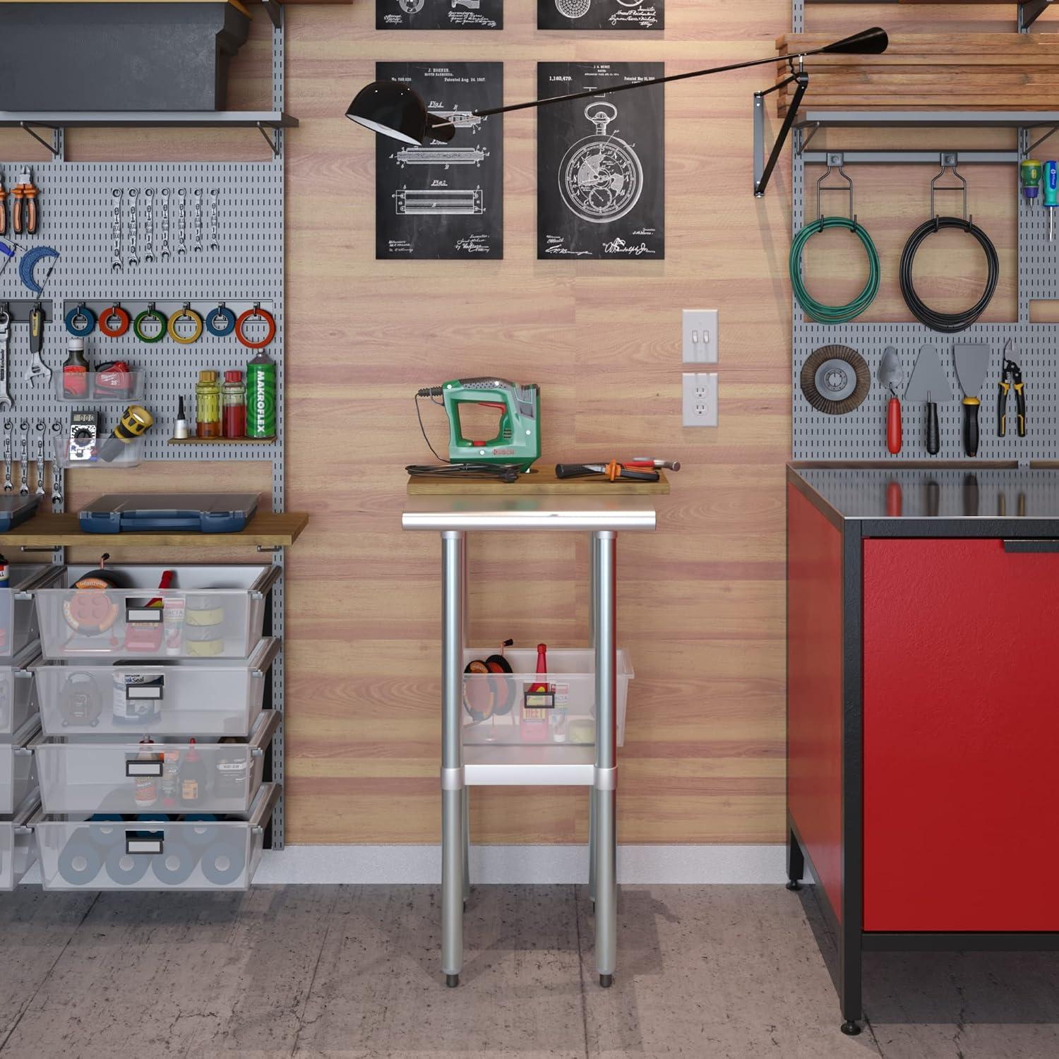 Amgood Stainless Steel Top Workbench