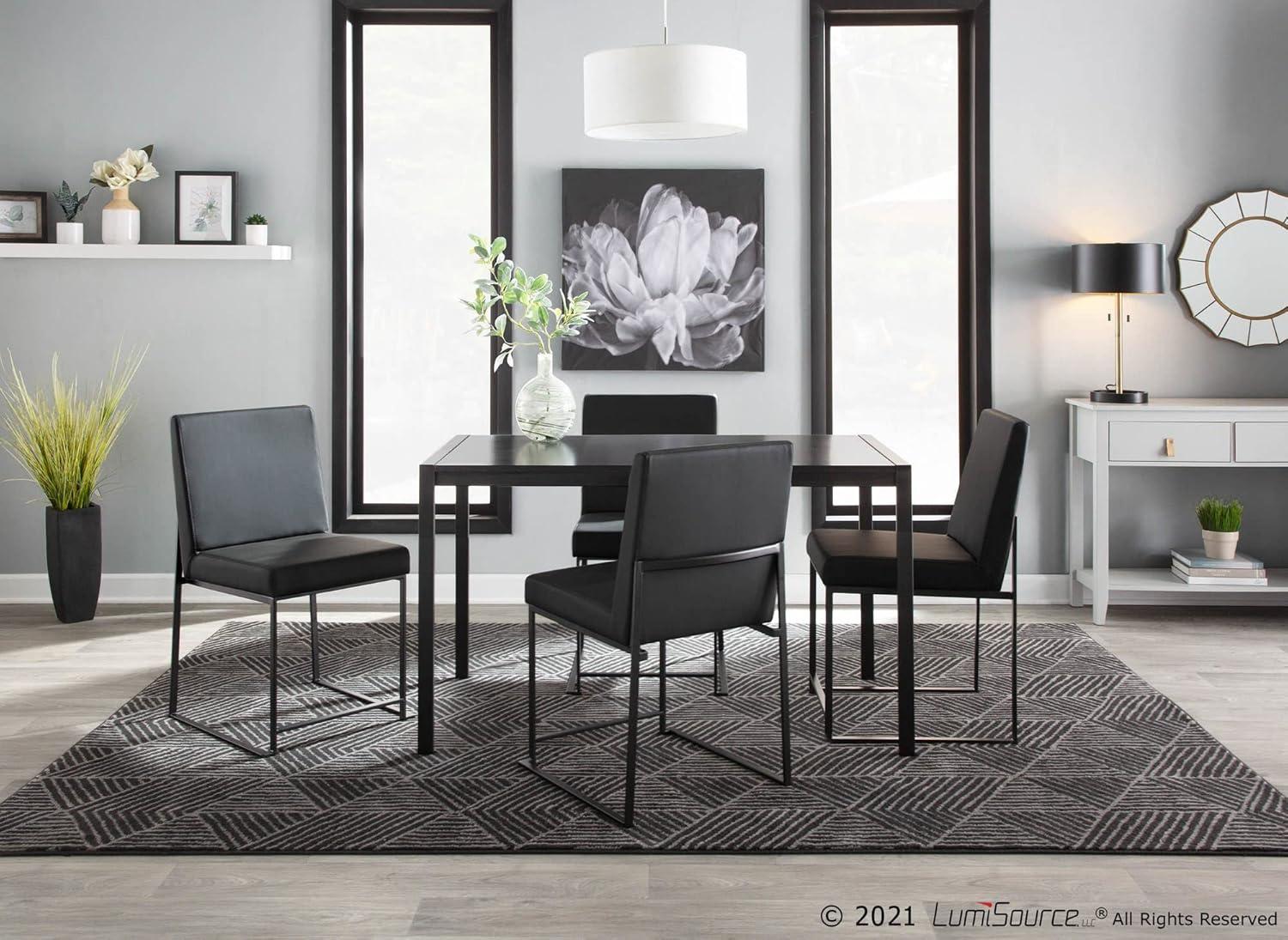 LumiSource Black Metal, Black Wood Fuji Dinette Table