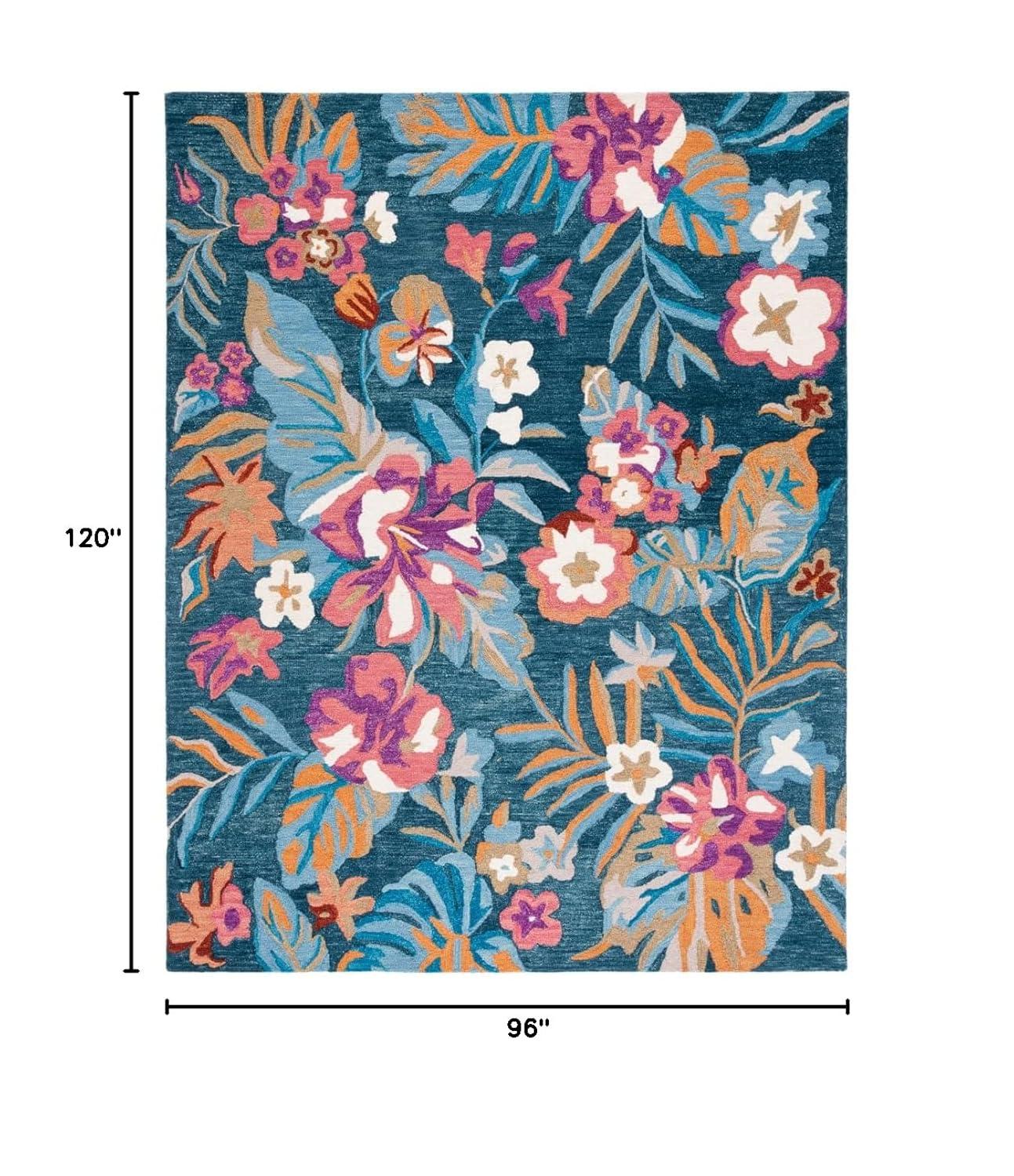 Jardin JAR152 Hand Tufted Area Rug - Blue/Pink - 8'x10' - Safavieh.