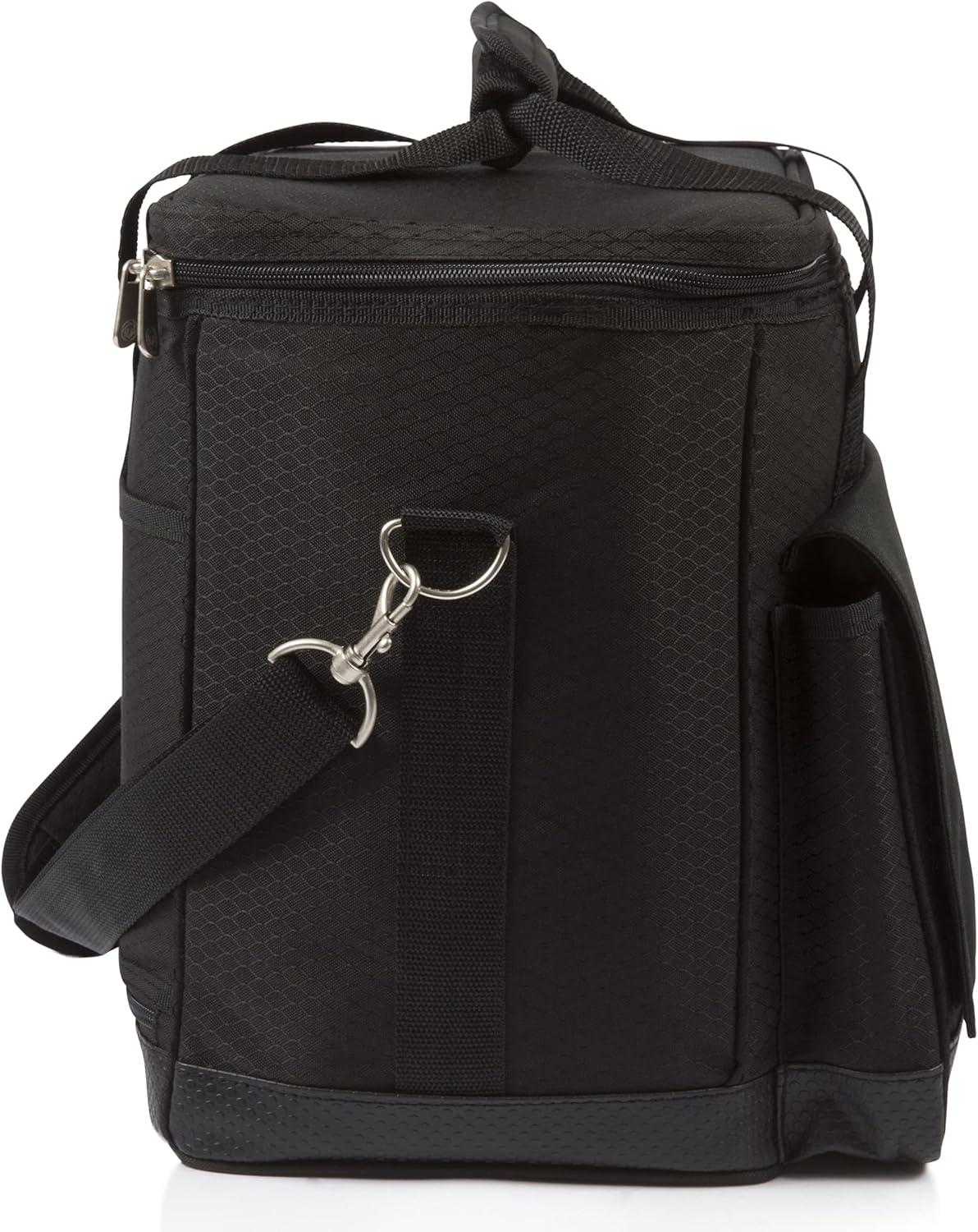 Arlmont & Co. Cellar 6-Bottle Wine Carrier & Cooler Tote with Trolley - Insulated Traveling Portable Wine Bag