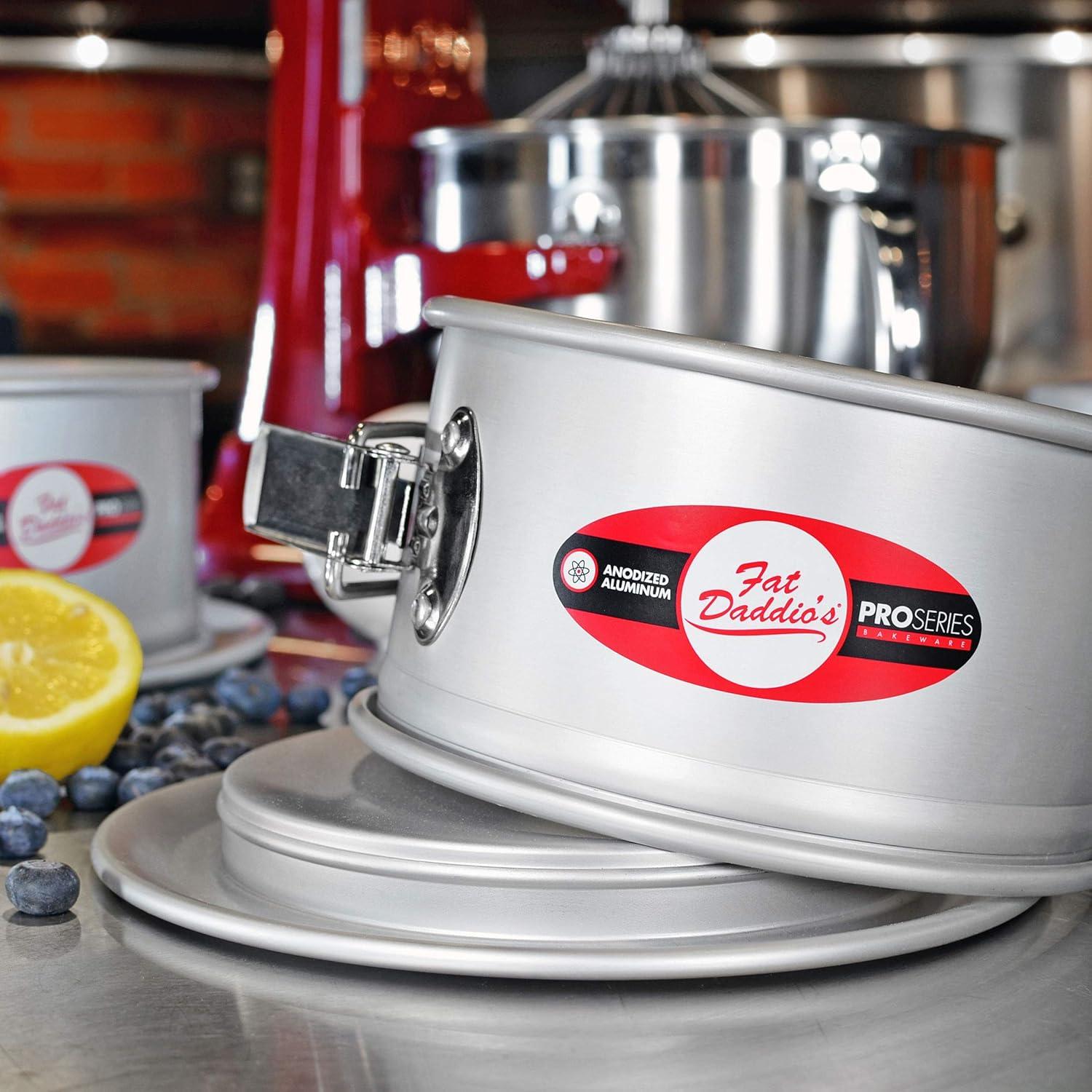 Fat Daddio's PSF-103 Anodized Aluminum Springform Pan, 10 x 3 Inch, Silver