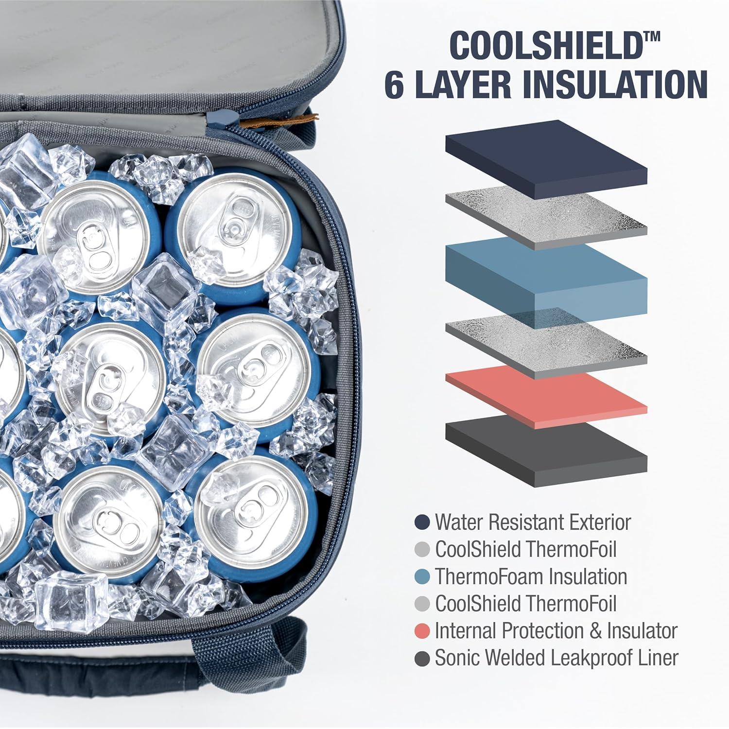 CleverMade Collapsible Tahoe Cooler - 50 Can - Heather Cool Gray/Midnight Black
