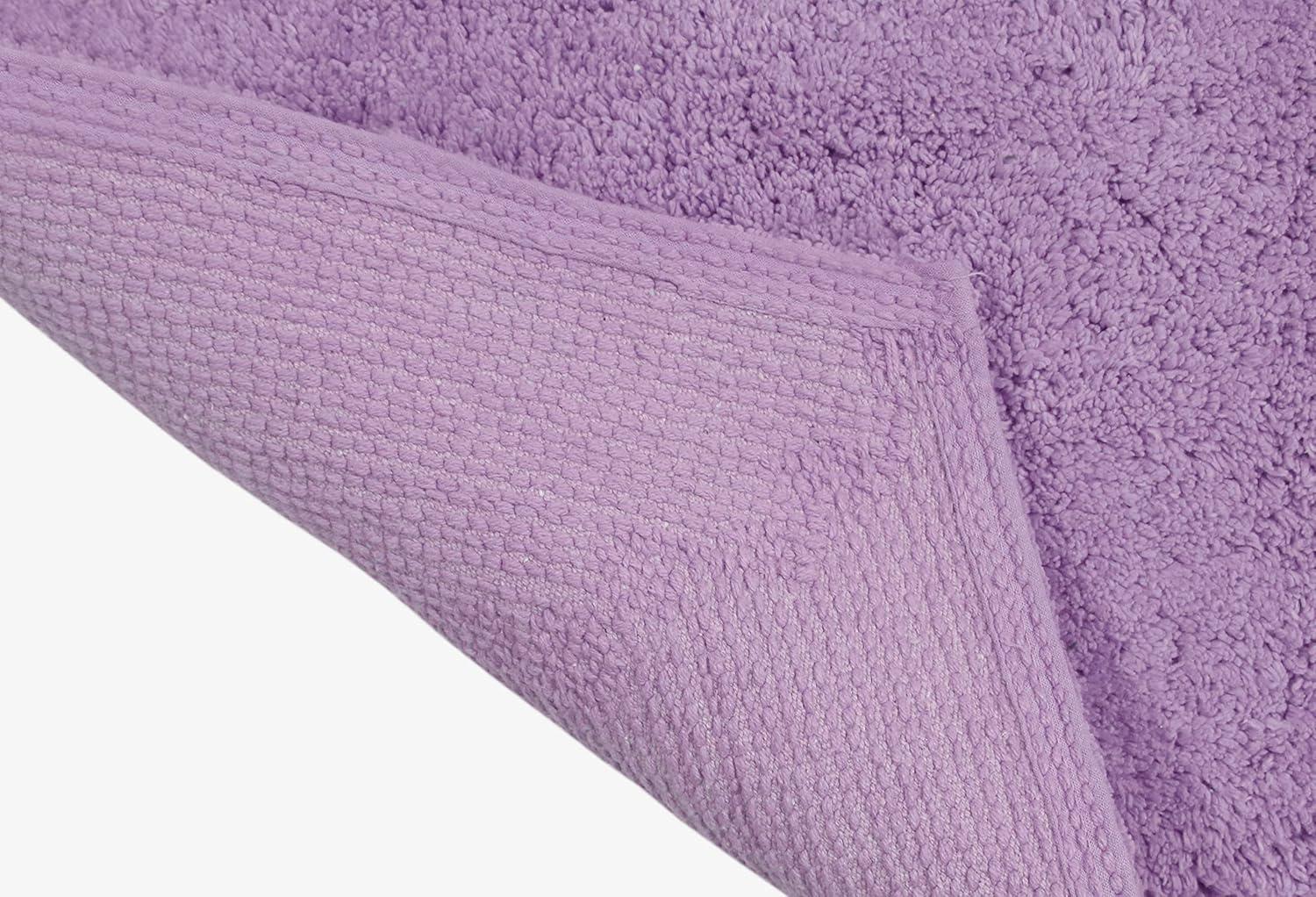 Waterford Collection Purple Cotton Tufted Bath Rug