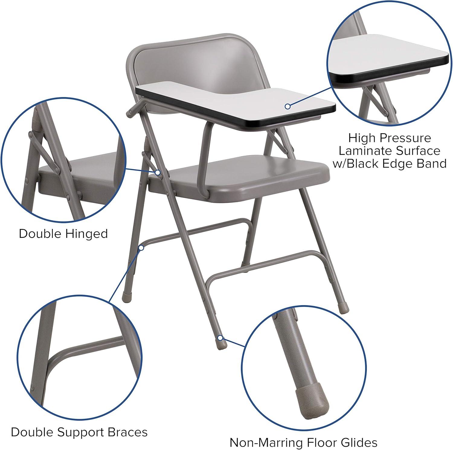 Mission Steel Folding Chair with Right Handed Tablet Arm - Event Chair