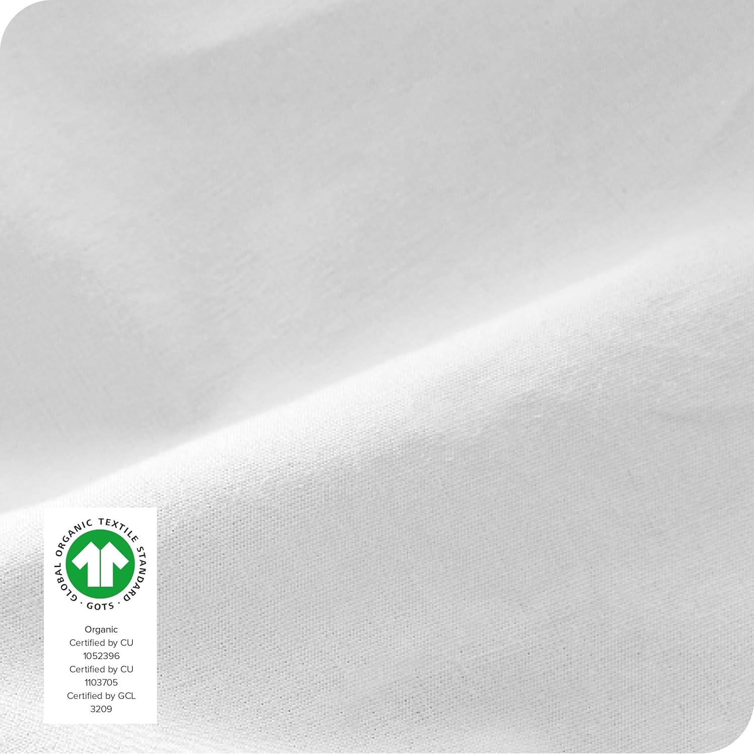 300 Thread Count Organic Cotton Percale Fitted Sheet