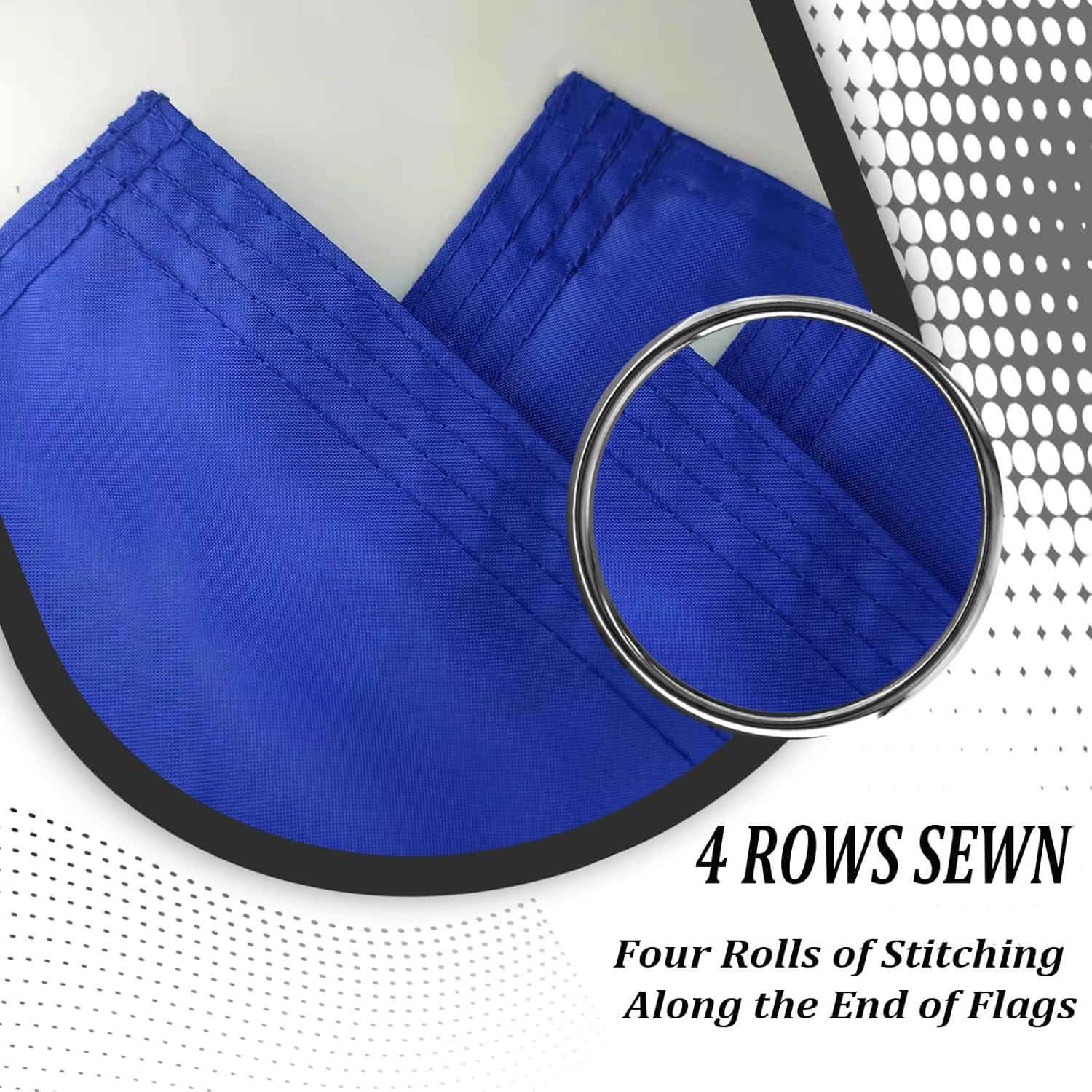 New York State Flag Double Sided 3x5 ft, Heavy Duty 3 Ply Durable Polyester, NY Flag with Vibrant Print/4 Rows Hemming/Brass Grommets