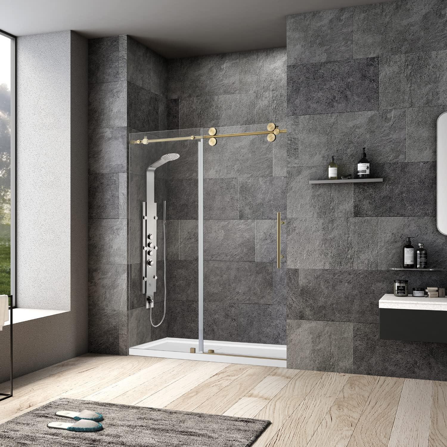 56- 60” W x 78” H Sliding Frameless Shower Door