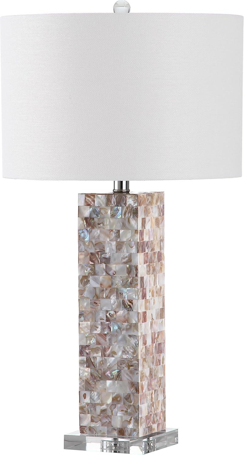 Safavieh Jacoby Mosaic Glam 28-Inch High Table Lamp, Cream