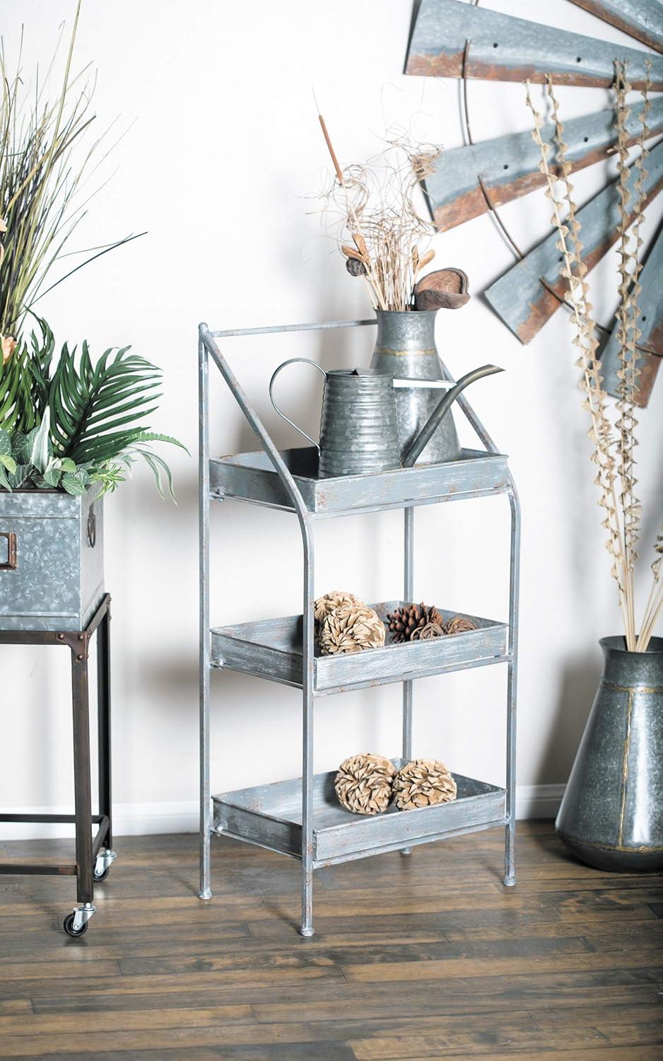 Deco 79 Plantstand, 11" W x 39" H, Gray