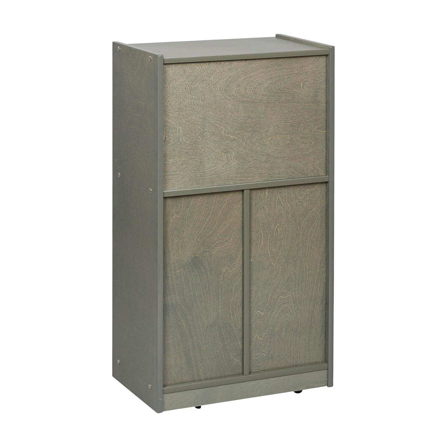 ECR4Kids 10 Cubby Mobile Tray Storage Cabinet, 5x2, Grey Wash